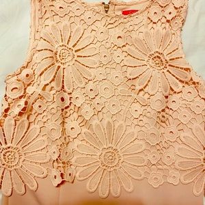 Light pink dress, lace top.  Never worn. Like new.